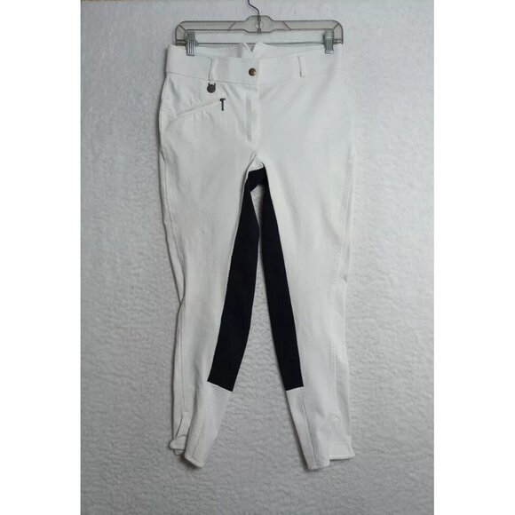 Royal Highness Womens Size 30 R Equestrian Breeches Riding Pants White & Black - Picture 1 of 8
